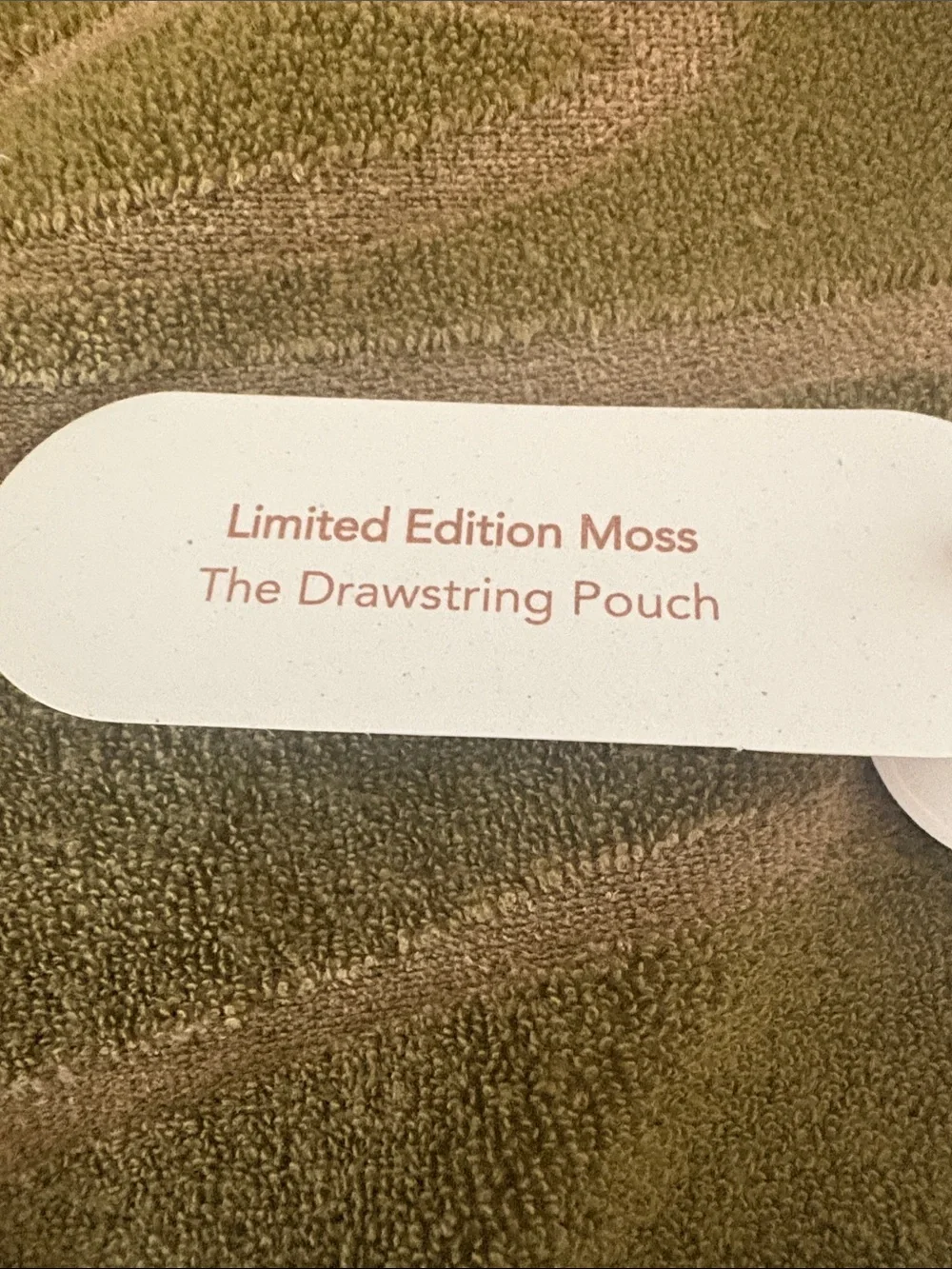 Brand new JENNY BIRD Limited edition moss the drawstring pouch